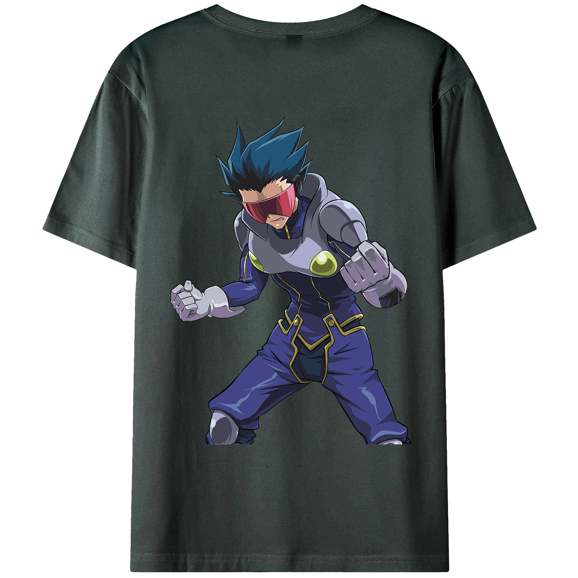 （画像用） 遊☆戯☆王 Yu-Gi-Oh! 綿100％ メンズ半袖Tシャツ（バックプリント） 通気性